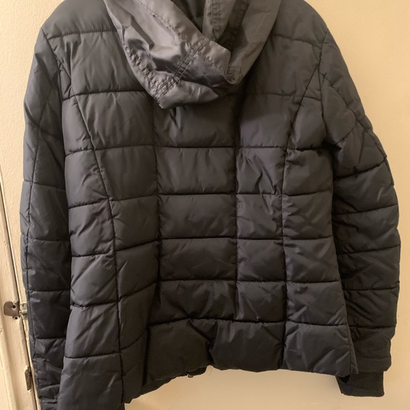 S13/NYC Mercer Puffer Coat with retractable Hood and Fur Trim Black Medium - Picture 11 of 14